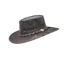 Barmah Australian Squashy Crackle Kangaroo Leather Hat - Ironstone
