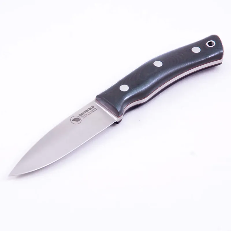 Casstrom No.10 Swedish Forest Knife - Black Micarta Full Flat Grind Stainless 14C28N-1