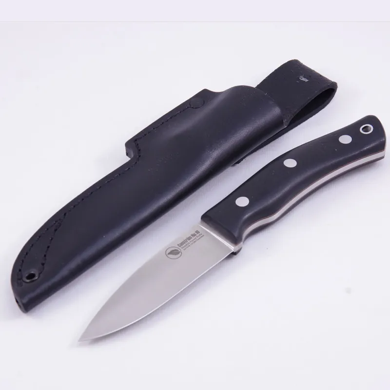 Casstrom No.10 Swedish Forest Knife - Black Micarta Full Flat Grind Stainless 14C28N