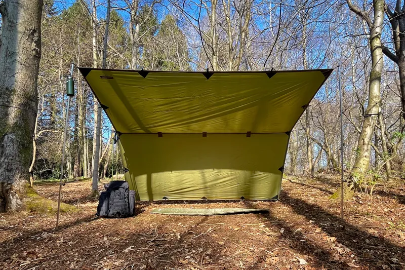 DD Hammocks Recycled Tarp 3m x 3m Olive Green-3