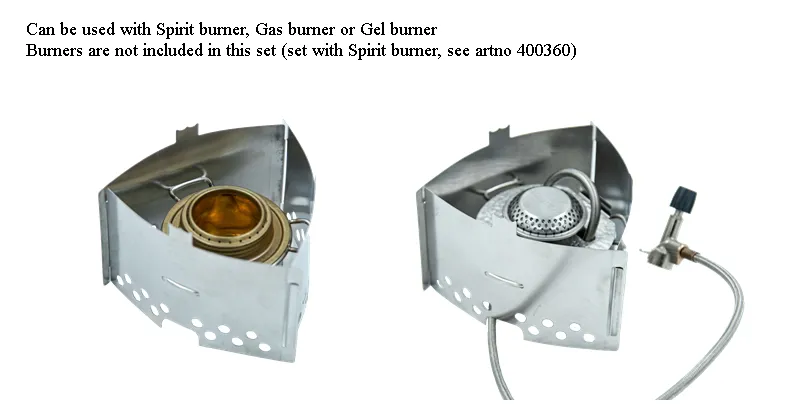 Trangia Triangle - Ultra-lightweight 3 piece holder for burners with Bag-3