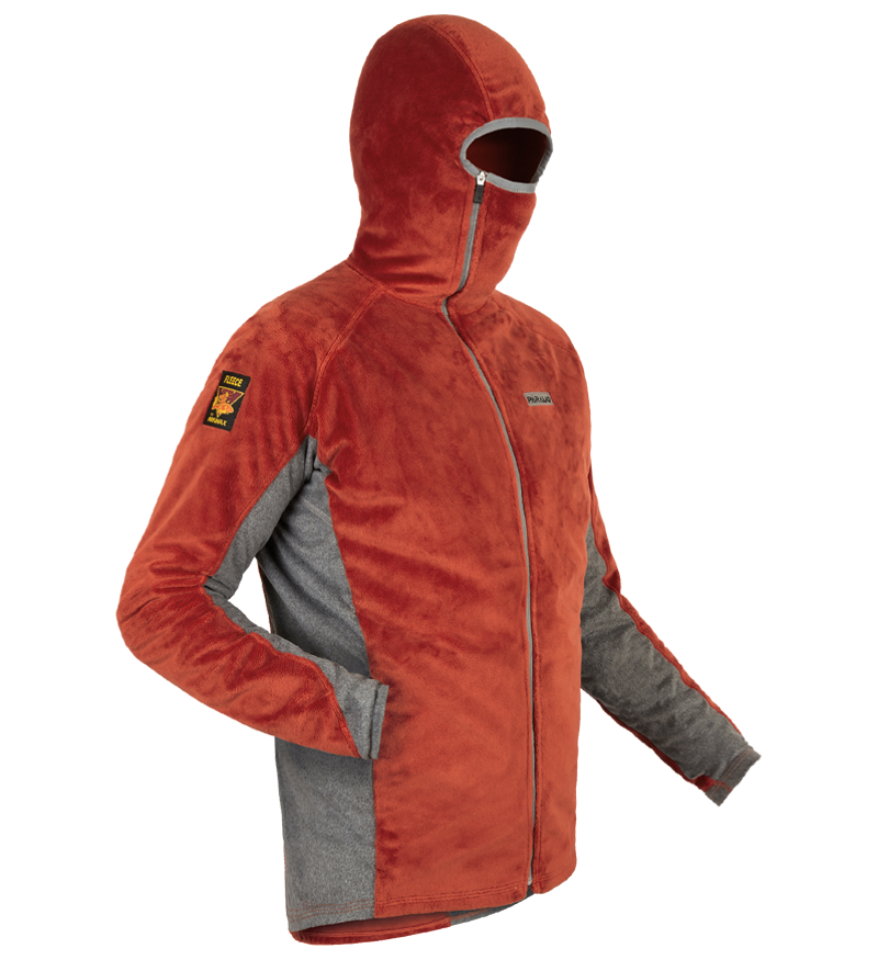 Paramo Mens Ostro Plus Fleece - Outback Red/Steel-2