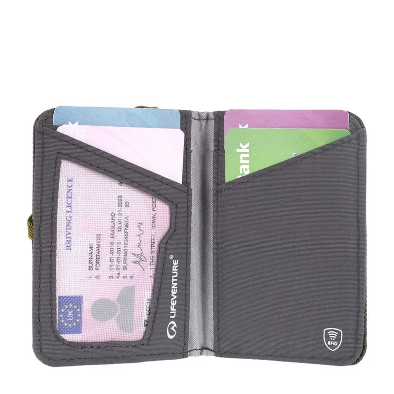 Lifeventure RFiD Card Wallet Olive-3