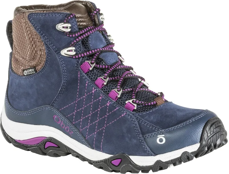 Oboz Women's Sapphire Mid Waterproof Walking Boots WIDE FIT - Huckleberry