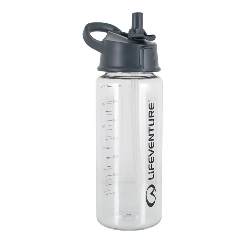 Lifeventure Flip-Top Water Bottle - 750ml - Clear -2