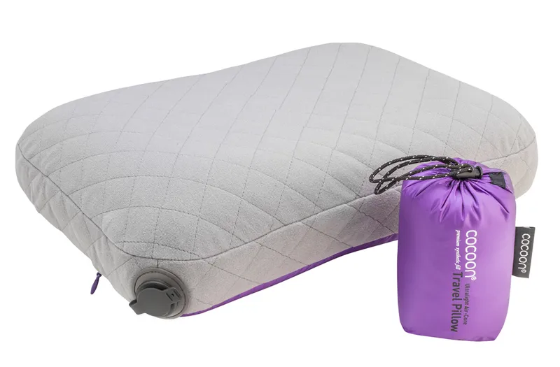 Cocoon Ultralight Air-Core Travel Pillow - Purple and Grey 28 x 38cm 115g-1