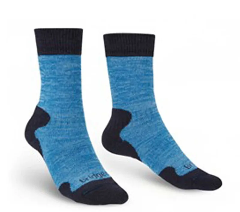 Bridgedale Womens Explorer Heavyweight Merino Comfort Socks - Blue Marl