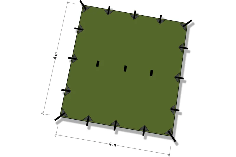 DD Tarp - 4m x 4m Green-3
