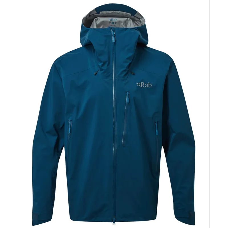 Rab Mens Firewall Jacket Ink Blue Yellow Tags Small