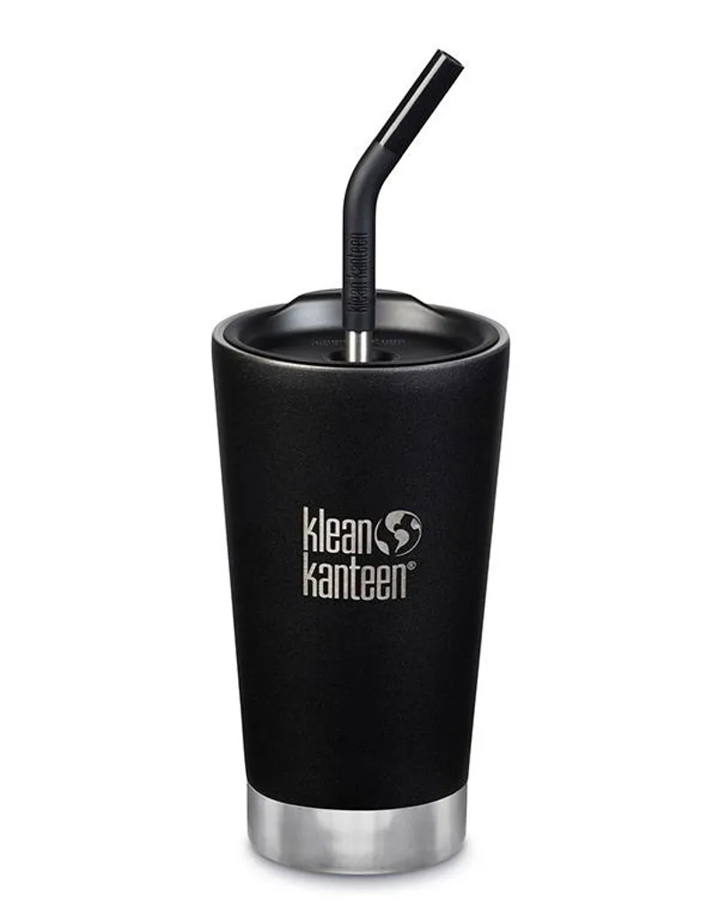 Klean Kanteen Insulated Tumbler 473ml 16oz Straw Lid Shale Black