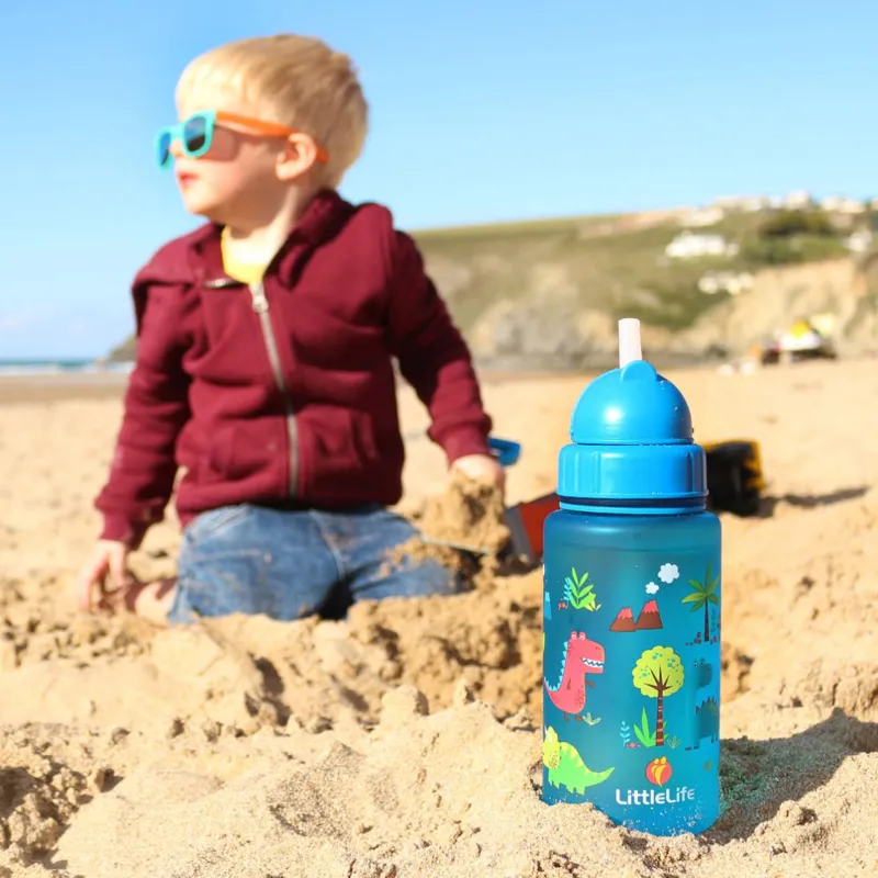 Littlelife Kids Water Bottle Blue Dino-2