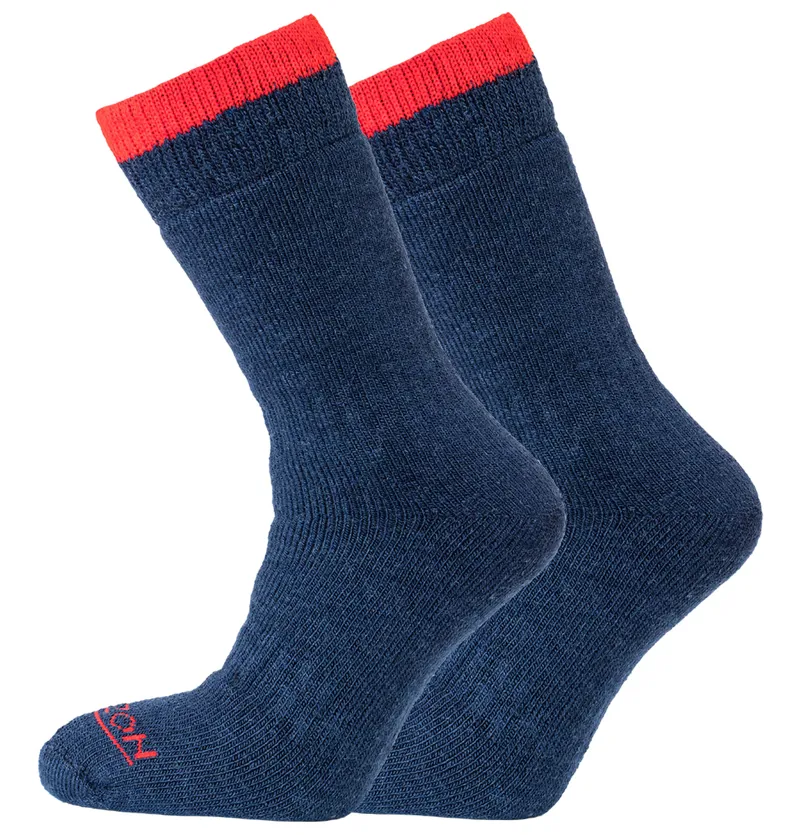 Horizon Heritage Merino Outdoor Socks Twin Pack Navy Red