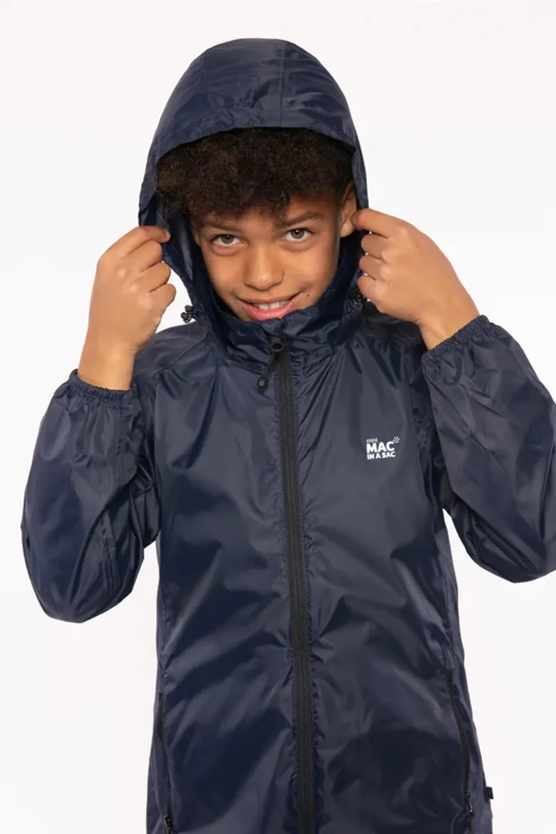 Mac in a Sac Kids Waterproof Jacket Navy