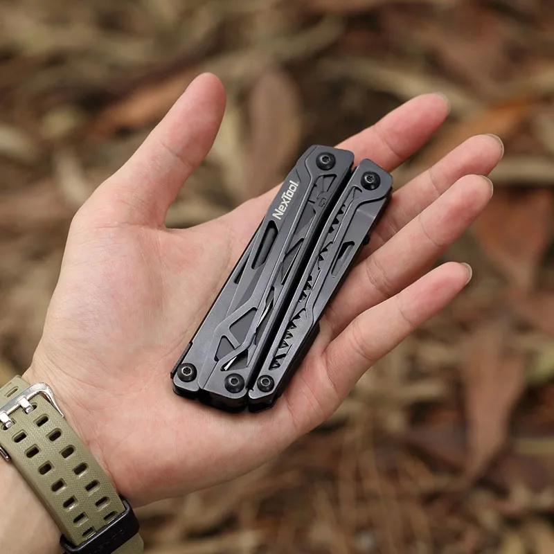 Nextool Black Knight Multi-Tool 11 in 1 EDC Non-Locking Blade with Bit Kit and Fabric Case-2