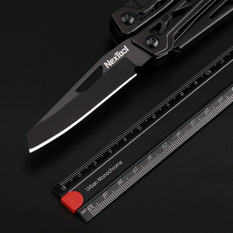 Nextool Black Knight Multi-Tool 11 in 1 EDC Non-Locking Blade with Bit Kit and Fabric Case-11
