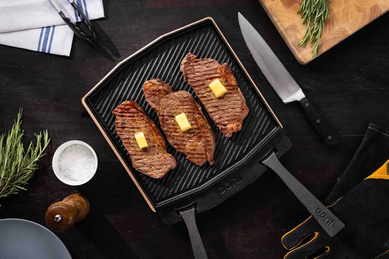 Ooni Cast Iron Dual-Sided Grizzler Plate-4