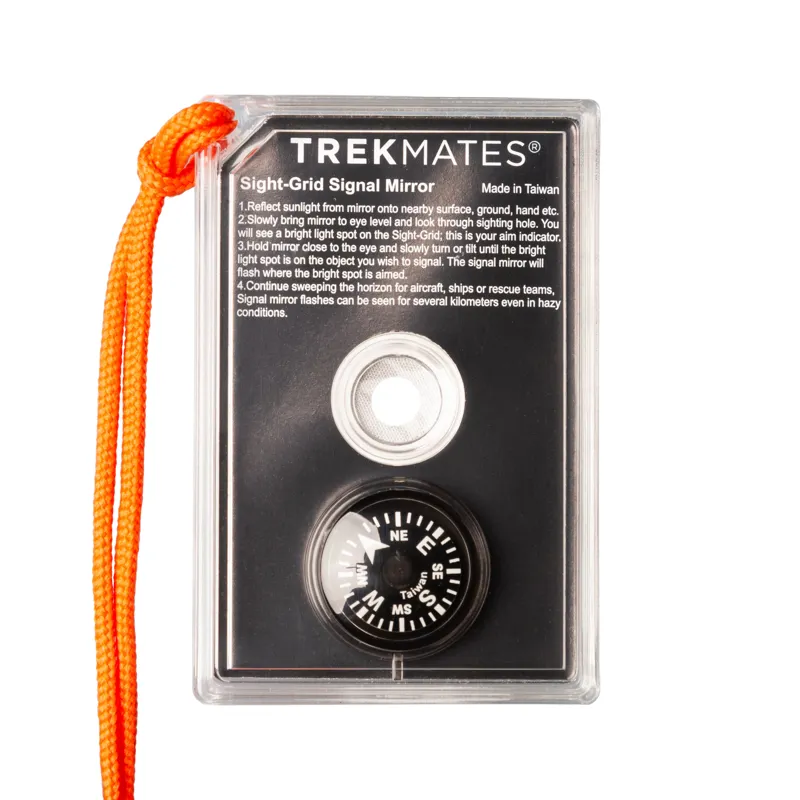 Trekmates Signal mirror with compass and float