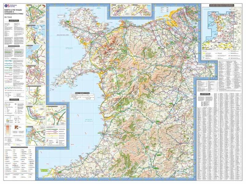 Travel Tour 10 North and Mid Wales Ordnance Survey Map-2