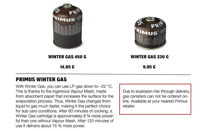 Primus Winter Gas 450g