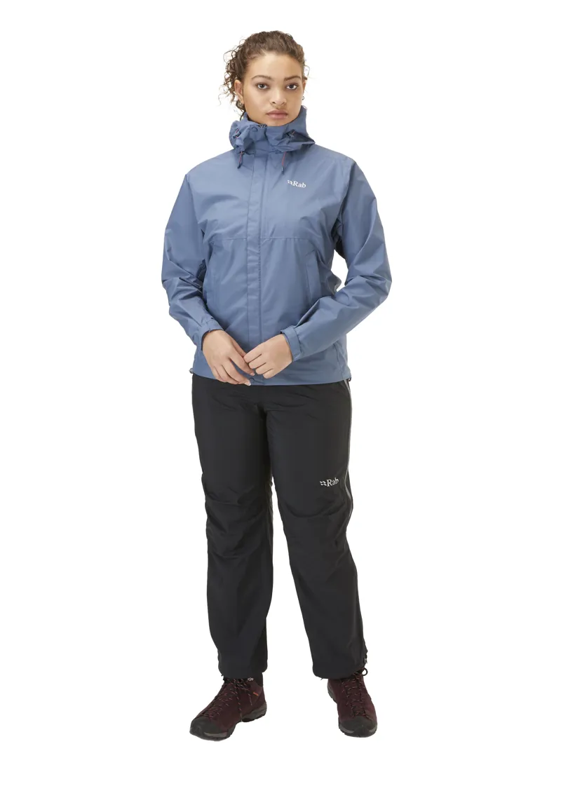 Rab Downpour Eco Womens Waterproof Jacket in Bering Sea Blue-1