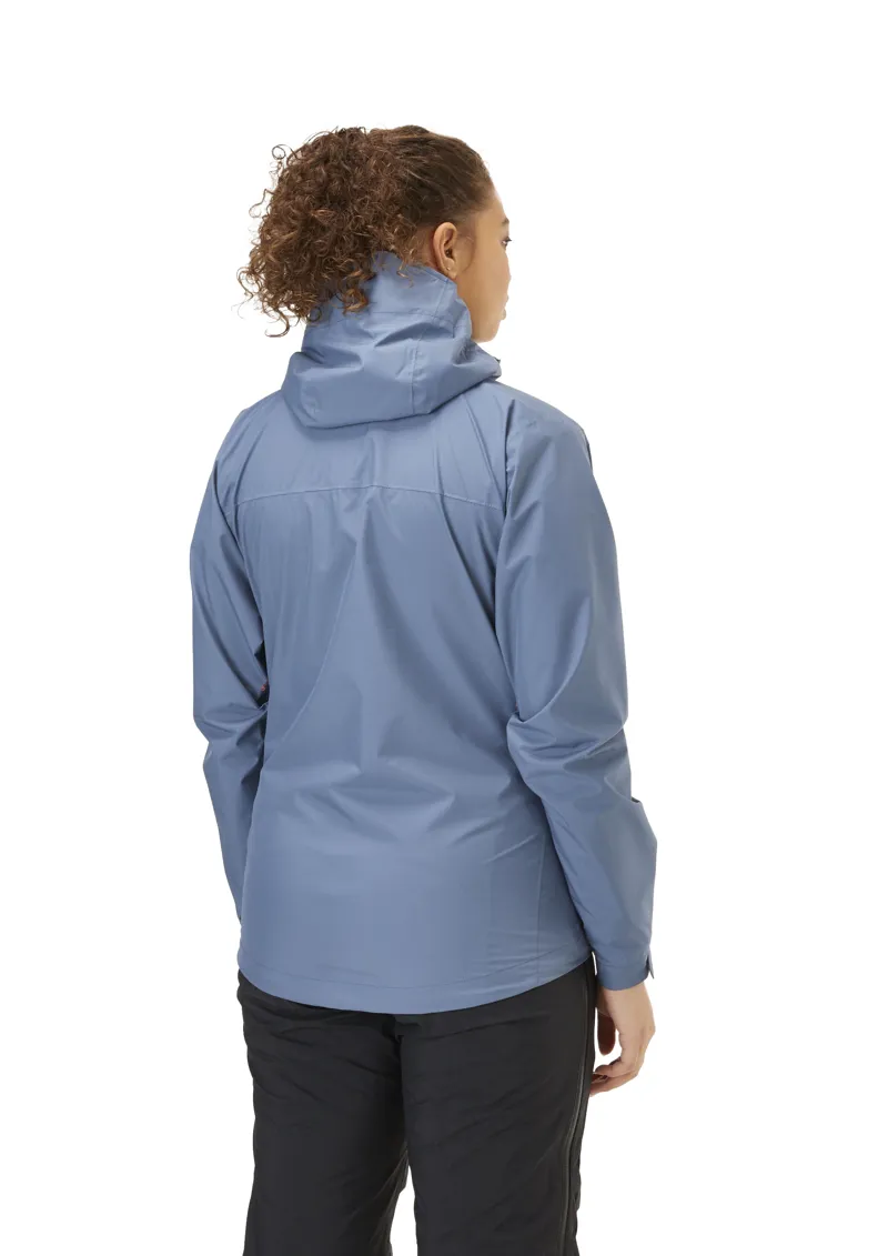 Rab Downpour Eco Womens Waterproof Jacket in Bering Sea Blue-3