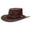 Barmah Australian Leather Hat Squashy Kangaroo - Hickory Brown