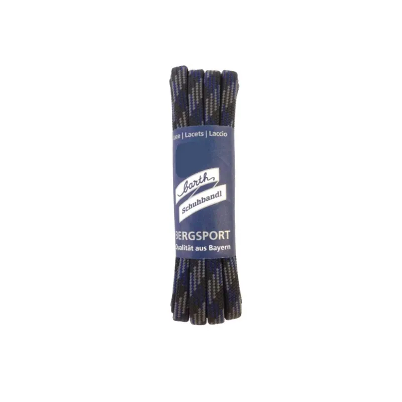 Meindl Flat Laces 180cm Navy/Grey/Black Hiking Bootlaces - Strong Durable Nylon Accessory for Boots Shoes - Shoelaces Made By Barth for Meindl