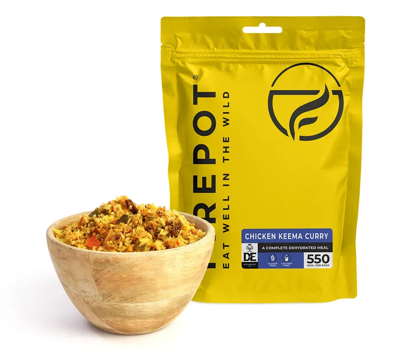Firepot Foods Chicken Keema Curry Dehydrated Meal 125g  GF LF DofE Approved