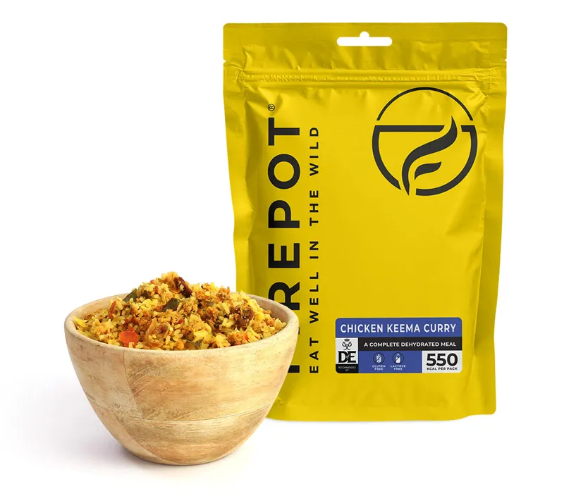 Firepot Foods Chicken Keema Curry Dehydrated Meal 125g GF LF DofE Approved