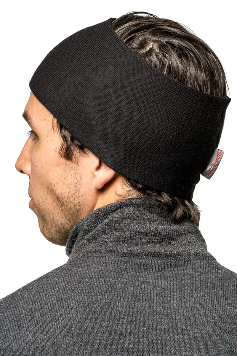 Woolpower 200 Headband with Logo - Black-3