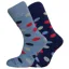 Horizon Heritage Socks 2pk 4-7 Spots Navy Steele Blue
