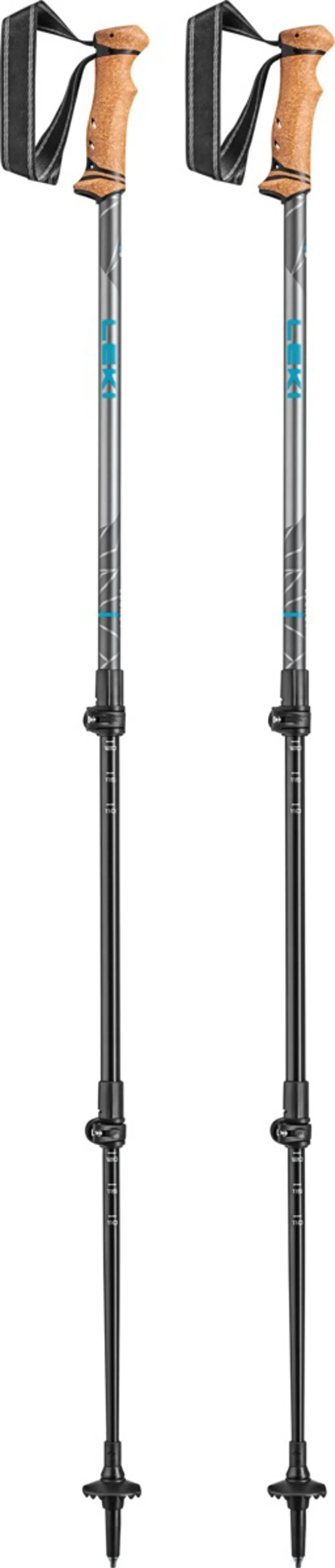 Leki Legacy Trekking Pole Pair - Gunmetal/Petrol/Dark Anthracite