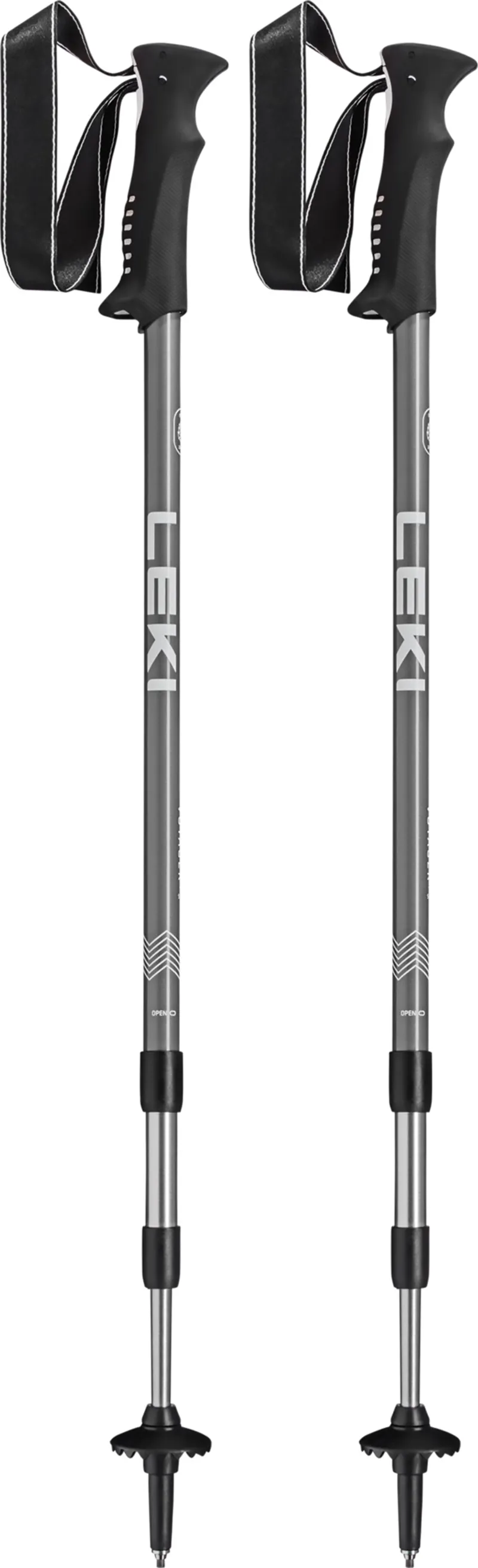 Leki Voyager Trekking Pole Pair Silver Grey/White