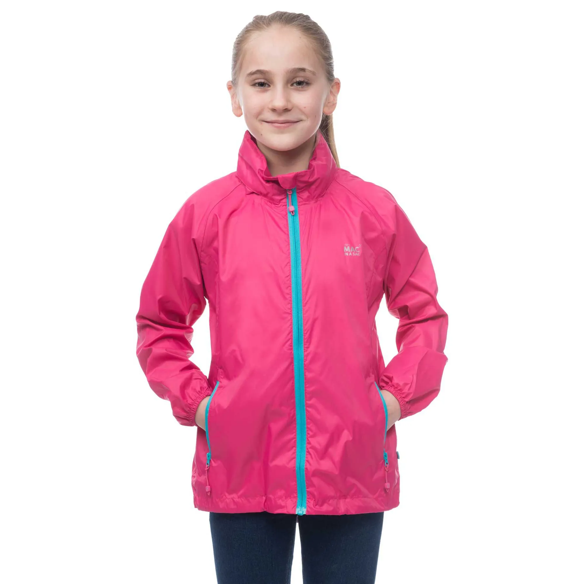 Mac In A Sac Origin Waterproof Jacket Youth Fuchsia