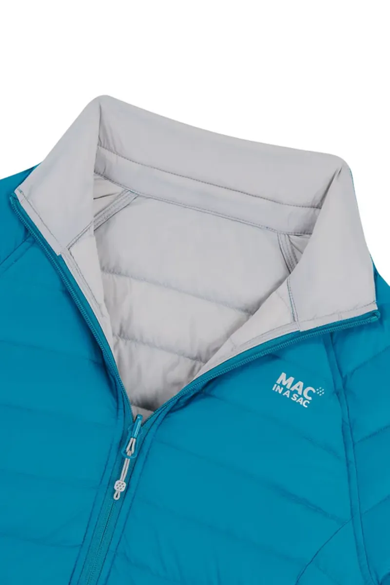 Mac in a Sac 'Polar' Packable and Reversible Women's Down Insulated Jacket - Petrol or Soft Grey-11