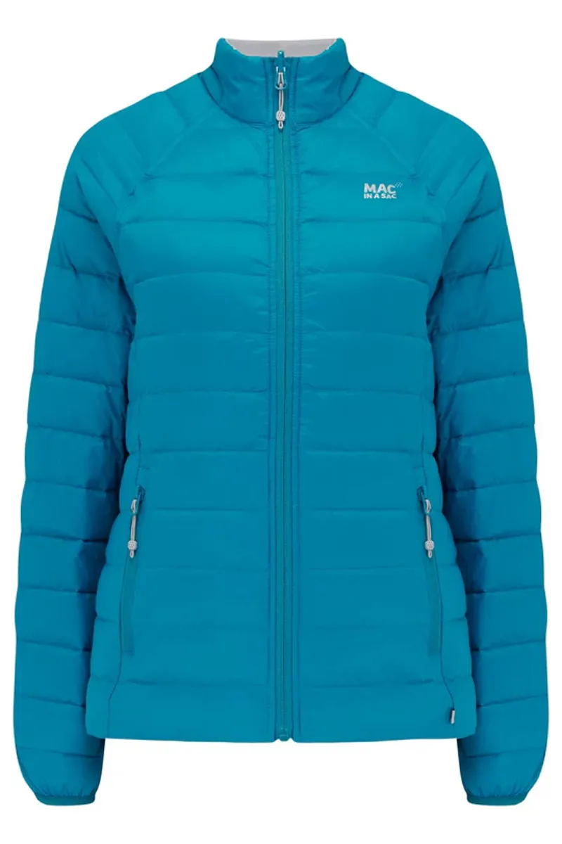 Mac in a Sac 'Polar' Packable and Reversible Women's Down Insulated Jacket - Petrol or Soft Grey-9