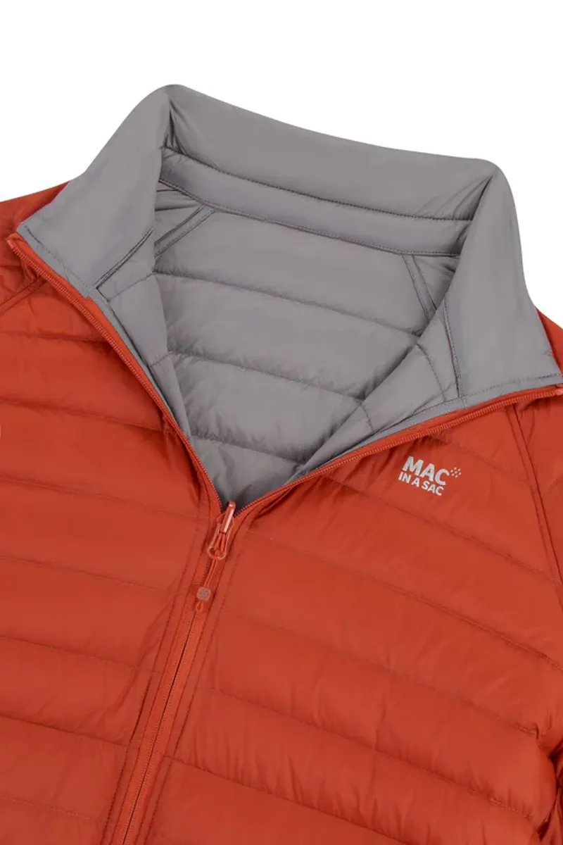 Mac in a Sac 'Polar' Packable and Reversible Men's Down Jacket - Burnt Orange or Grey-11