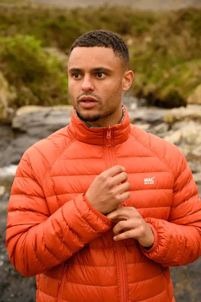 Mac in a Sac 'Polar' Packable and Reversible Men's Down Jacket - Burnt Orange or Grey-4