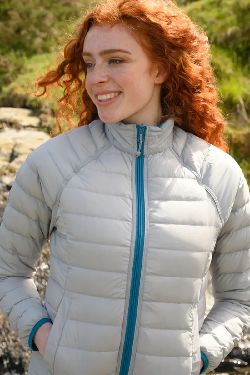Mac in a Sac 'Polar' Packable and Reversible Women's Down Insulated Jacket - Petrol or Soft Grey-2