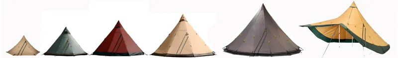 Tentipi Adventure Tent Size Range