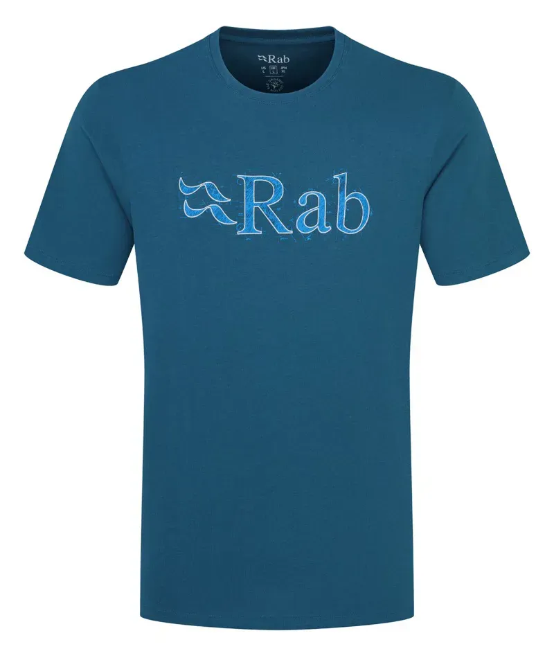 Rab Stance Tech Sketch T-Shirt in Tempest Blue