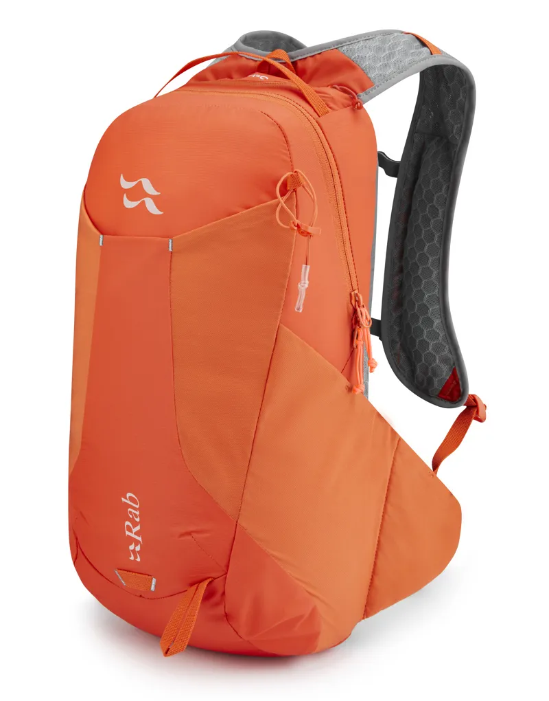 Rab Aeon LT 18 Medium Day Pack in Firecracker Orange 50% Recycled 18lt Lightweight Rucksack Backpack