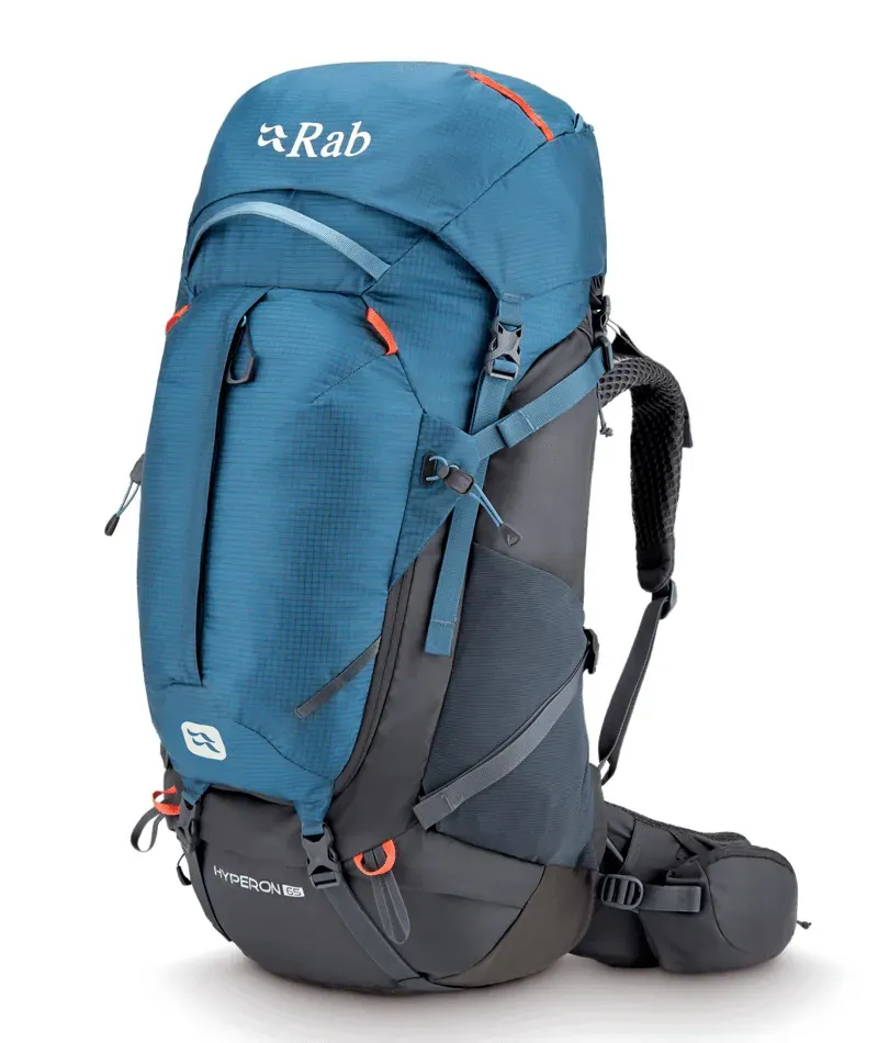 Rab Hyperon 65L Mens Trekking Pack  in Orion Blue/Anthracite Medium Large