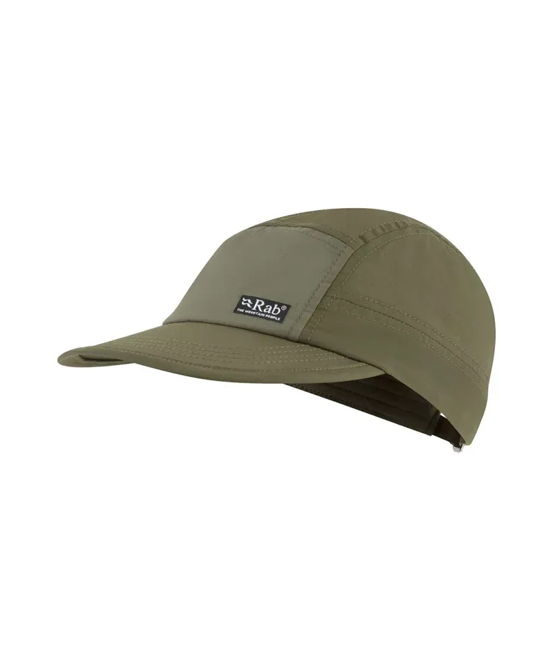 Rab Vista 5 Panel Cap in Army/Light Khaki