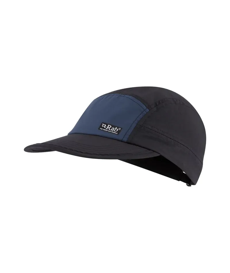 Rab Vista 5 Panel Cap in Ebony/Tempest Blue