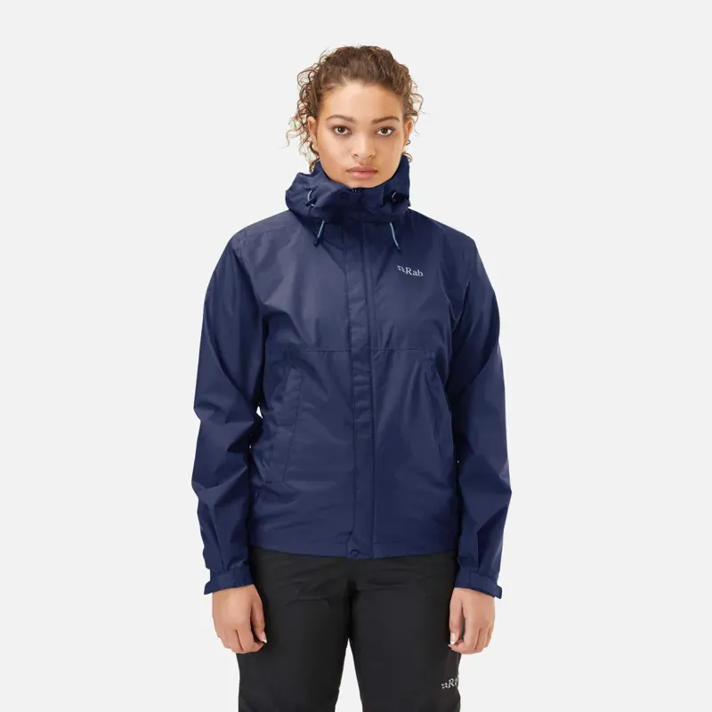 Rab Downpour Eco Women's Waterproof Jacket in Deep Ink
