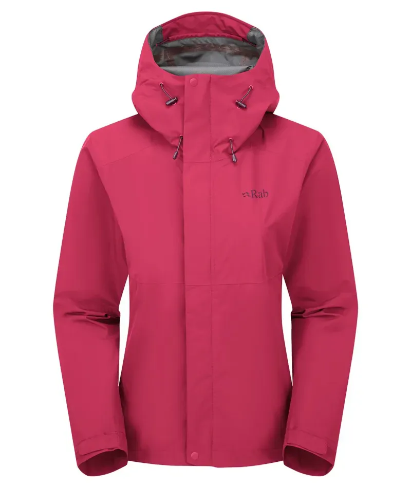 Rab Womens' Downpour Jacket in Watermelon