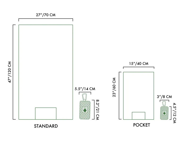 Pangea Bamboo Travel Towel Standard Size 70x120cm - Blue-3