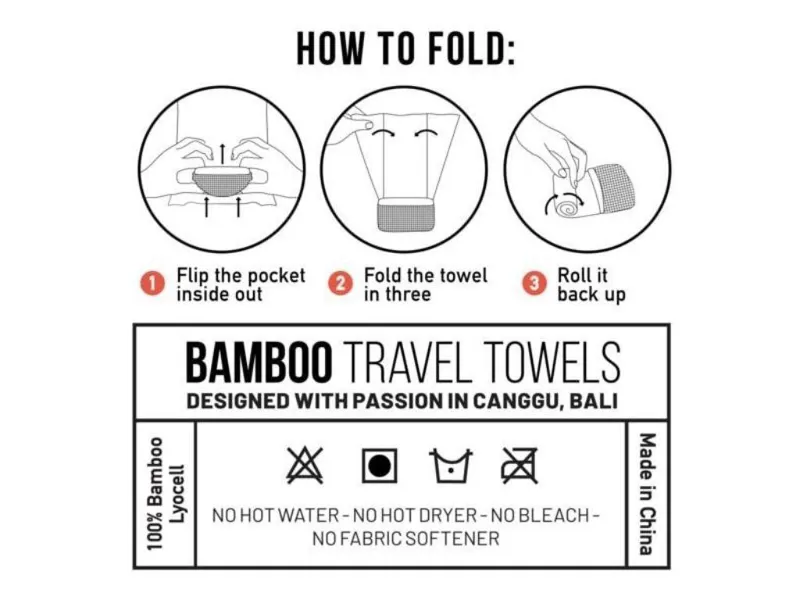 Pangea Bamboo Travel Towel Standard Size 70x120cm - Blue-6