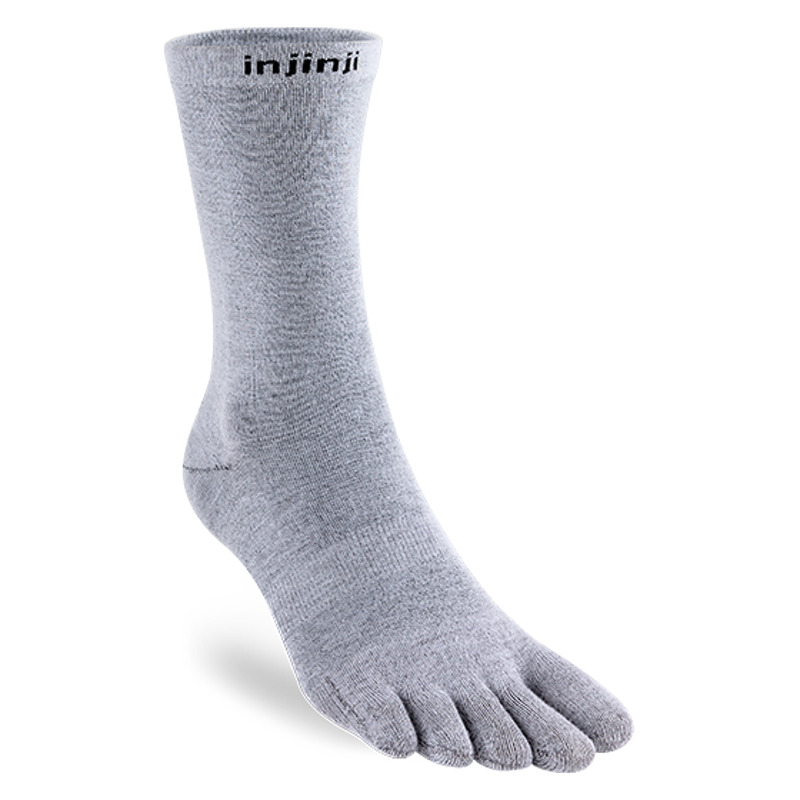Injinji Coolmax Liner Crew Toe Socks - Grey-2